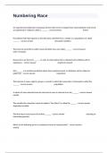 Numbering Race Practice Exam Question Guide Accurately Solved&period;
