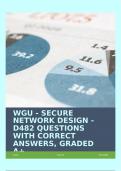 WGU - SECURE NETWORK DESIGN - D482 QUESTIONS WITH CORRECT ANSWERS&comma;GRADED A&plus;