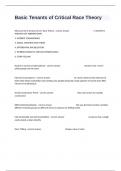 Basic Tenants of Critical Race Theory Comprehensive Questions And Answers Pass At First Attempt1&excl;&excl;