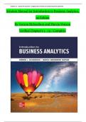Solution Manual for Introduction to Business Analytics 1st Edition By Richardson and Watson&comma; All 12 Chapters Covered&comma; Verified Latest Edition