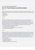 Ch 12 Fluid Volume and Electrolytes Questions with 100&percnt; Actual correct answers &vert; verified &vert; latest update &vert; Graded A&plus; &vert; Already Passed &vert; Complete solution 2024&sol;2025