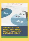 TMO SELF- TEST QUESTIONS WITH LATEST COMPLETE ANSWERS 2024&excl;&excl;
