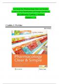 TEST BANK For Pharmacology Clear and Simple&colon; A Guide to Drug Classifications and Dosage Calculations&comma; 4th Edition by Cynthia J&period; Watkins&comma; Verified Chapters 1 - 21&comma; Complete Newest Version