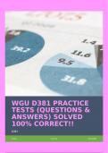 WGU D381 PRACTICE TESTS &lpar;QUESTIONS & ANSWERS&rpar; SOLVED 100&percnt; CORRECT&excl;&excl;