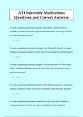 ATI Injectable Medications Questions and Correct Answer