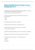 Advanced Med-Surg Principles Jersey College Mid-Term Questions and Answers Latest Update Fully Solved 100&percnt;