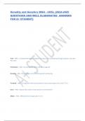 Heredity and Genetics WGU - C652&comma; &lbrack;2024-2025 QUESTIONS AND WELL ELABORATED ANSWERS FOR A&plus; STUDENT&rsqb; Trait - -ANS---a characteristic that an organism can pass on to its offspring through its genes&comma; eye color&comma;  Hair color Fertilization - -ANS---the joining o