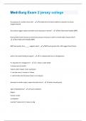 Med-Surg Exam 2 jersey college Questions With Correct Solutions&comma; Already Passed&excl;&excl;