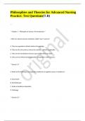 Philosophies and Theories for Advanced Nursing Practice Janie B&period; Butts and Karen L&period; Rich Test Bank Chapter1-26&lpar;Complete Questions & Answers&rpar;