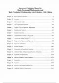 Instructor's Solutions Manual for  Basic Technical Mathematics and  Basic Technical Mathematics with Calculus&comma; 12th Edition by Allyn Washington&comma; Richard Evans&comma; All Chapters 1-31&vert; Complete Guide A&plus;