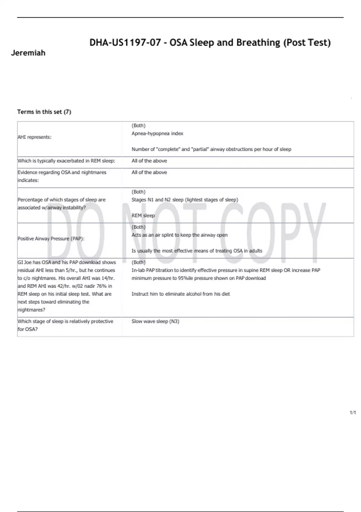 DHA-US1197-07 - OSA Sleep and Breathing (Post Test) Flashcards ...