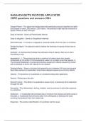  MASSACHUSETTS PESTICIDE APPLICATOR CORE questions and answers 2024