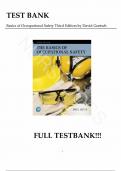 Test Bank - for Basics of Occupational Safety&comma; 3rd Edition by David Goetsch &vert;&vert; All Chapters  &vert;&vert; Complete Guide A&plus;