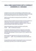 WGU C985 QUESTIONS WITH CORRECT ANSWERS A&plus; GRADED