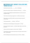 MICROBIOLOGY JERSEY COLLEGE MID TERM REVIEW EXAM &lpar;LATEST&rpar; QUESTIONS WITH SOLVED ANSWERS 100&percnt; CORRECT&excl;&excl;