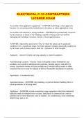 ELECTRICAL C-10 CONTRACTORS LICENSE EXAM