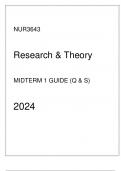 NUR3643 - Midterm 1 Guide &lpar;Q & S&rpar; Research & Theory&period;