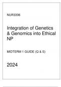 NUR3306 - Midterm 1 Guide &lpar;Q & S&rpar; Integration of Genetics & Genomics&period;