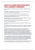 APHY101 EXAM QUESTIONS WITH 100&percnt; CORRECT ANSWERS