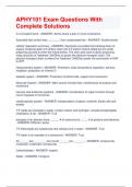 APHY101 Exam Questions With Complete Solutions
