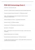 PCB 3233 Immunology Exam 4 Questions and Answers 100&percnt; Verified