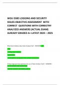 WGU D385 LOGGING AND SECURITY ISSUES OBJECTIVE ASSESSMENT  WITH CORRECT  QUESTIONS WITH CORRECTRY ANALYZED ANSWERS &lpar;ACTUAL EXAM&rpar; ALREADY GRADED A&plus; LATEST 2024 &ndash; 2025  