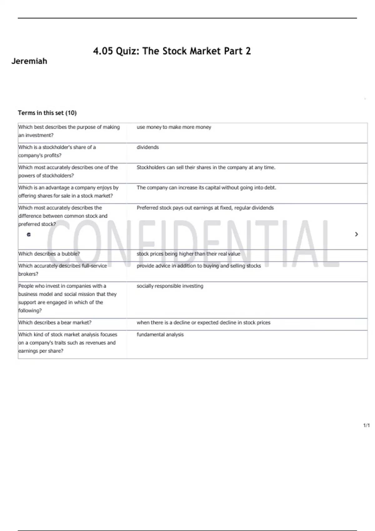 4.05 Quiz_ The Stock Market Part 2 (DETAILED ANSWERS) Semester 2 2024 ...