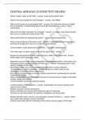 CENTRAL NERVOUS SYSTEM TEST REVIEW