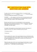 WRT CERTIFICATION EXAM WITH QUESTIONS AND ANSWERS