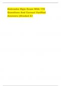 Nebraska Mpje Exam With 176  Questions And Correct Verified  Answers &vert;&vert;Graded A&plus;