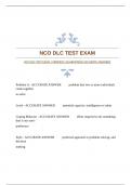 NCO DLC TEST EXAM &vert;VERIFIED &vert;GUARANTEED ACCURATE ANSWERS