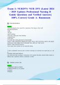 Exam 2&colon; NUR2571&sol; NUR 2571 &lpar;Latest 2024&sol; 2025 Update&rpar; Professional Nursing II Guide&vert; Questions and Verified Answers&vert; 100&percnt; Correct&vert; Grade A- Rasmussen