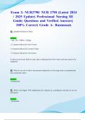 Exam 2&colon; NUR2790&sol; NUR 2790 &lpar;Latest 2024&sol; 2025 Update&rpar; Professional Nursing III Guide&vert; Questions and Verified Answers&vert; 100&percnt; Correct&vert; Grade A- Rasmussen