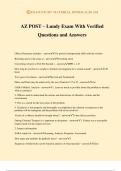 AZ POST &ndash; Lundy Exam With Verified Questions and Answers