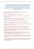 ACTIVITY DIRECTOR CERTIFICATION EXAM QUESTIONS  AND CORRECT ANSWERS&vert;ACCURATE ACTUAL EXAM  WITH FREQUENTLY TESTED QUESTIONS AND STUDY  GUIDE&vert; GUARANTEED PASS&vert;ALREADY GRADED A&plus;&vert;LATEST  UPDATE 2024&sol;2025&period;