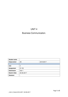 BTEC Business Level 3 - Unit 4, D1, D2 