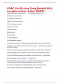 VA-BC Certification Study Material With complete solution Latest 2024&sol;25