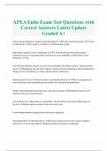 APEA Endo Exam Test Questions with Correct Answers Latest Update Graded A&plus;