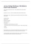  Jersey College MedSurg 1 RN Midterm Exam Fully Answered&period;