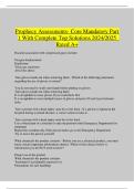 Prophecy Assessments- Core Mandatory Part 1 With Complete Top Solutions 2024&sol;2025 Rated A&plus;