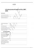 Cal Fire Written Exam Review With Questions And 100&percnt; ALL CORRECT ANSWERS