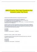   NMLS Practice Test Hard Questions And Answers Latest Top Score&period;