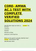 CORE- AMWA AC&period;1 TEST WITH COMPLETE VERIFIED SOLUTIONS 2024