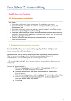 Samenvatting functieleer deel 2&comma; DEEL LEERPSYCHOLOGIE