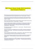   RBT Exam Study Guide 2022 Questions And Answers Rated A&plus;&period;