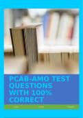 PCAB-AMO TEST QUESTIONS WITH 100&percnt; CORRECT ANSWERS&excl;&excl;