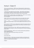 Nursing II - Chapter 35 questions and correct answers &lpar;elaborations&rpar; with 100&percnt; accurate &comma; verified &comma; latest fully updated &comma; 2024&sol;2025 &comma;already passed &comma; graded a&plus;&comma; complete solutions guarantee distinctions rationales&vert; 5-star rating