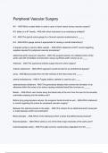 Peripheral Vascular Surgery questions and correct answers &lpar;elaborations&rpar; with 100&percnt; accurate &comma; verified &comma; latest fully updated &comma; 2024&sol;2025 &comma;already passed &comma; graded a&plus;&comma; complete solutions guarantee distinctions rationales&vert; 5-star rating