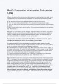 My ATI- Preoperative&comma; Intraoperative&comma; Postoperative 9&period;2022 questions and correct answers &lpar;elaborations&rpar; with 100&percnt; accurate &comma; verified &comma; latest fully updated &comma; 2024&sol;2025 &comma;already passed &comma; graded a&plus;&comma; complete solutions guarantee distinctions rationales&vert; 5-s