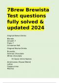 7Brew Brewista Test questions fully solved & updated 2024